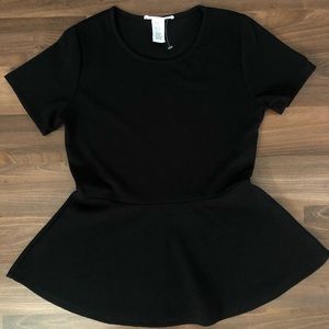 Women’s Black Peplum Top